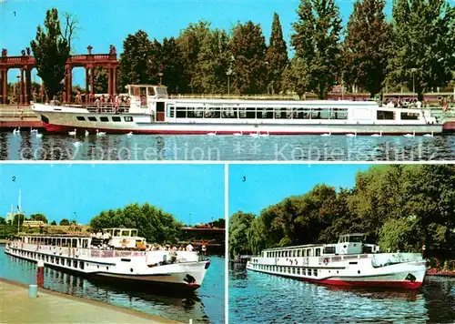 AK / Ansichtskarte Motorschiffe MS Strandbad Ferch MS Cecilienhof MS Sanssouci Kat. Schiffe