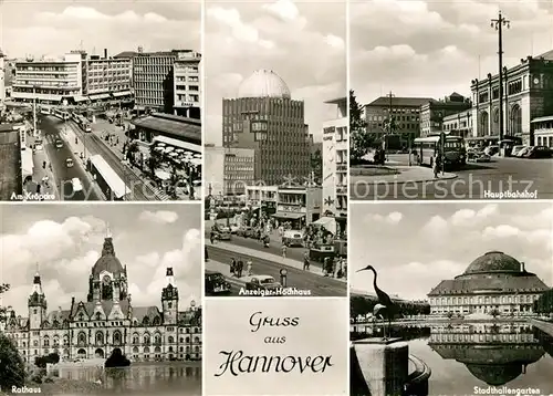 AK / Ansichtskarte Hannover Hauptbahnhof Rathaus Anzeiger Hochhaus  Kat. Hannover