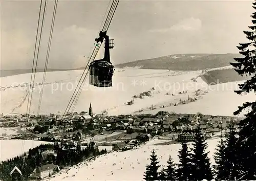 AK / Ansichtskarte Oberwiesenthal Erzgebirge Wintersportplatz Seilbahn Kat. Oberwiesenthal