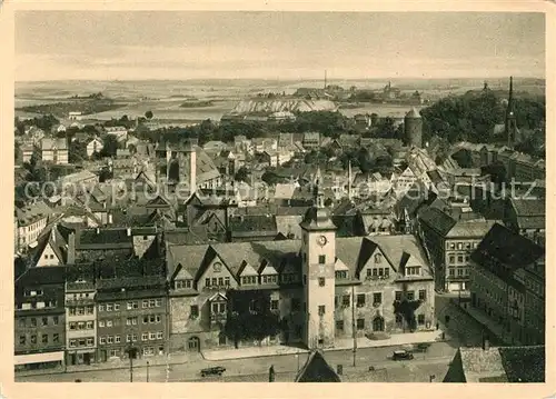 AK / Ansichtskarte Freiberg Sachsen Rathaus Obermarkt Nikolaikirche Donatsturm Jakobikirchturm Kat. Freiberg