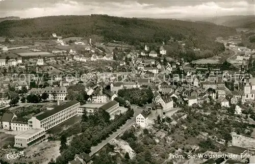 AK / Ansichtskarte Pruem Eifel Waldstadt der Eifel Fliegeraufnahme Kat. Pruem