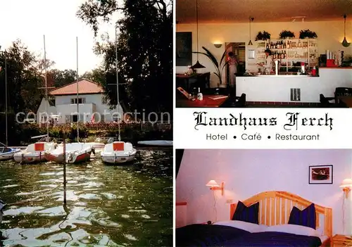 AK / Ansichtskarte Ferch Landhaus Ferch Hotel Cafe Restaurant am Schwielowsee Segelboot Kat. Schwielowsee