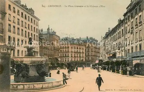 AK / Ansichtskarte Grenoble La Place Grenette et le Chateau l Eau Kat. Grenoble