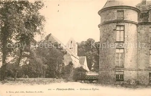 AK / Ansichtskarte Fleury en Biere Chateau et Eglise Kat. Fleury en Biere