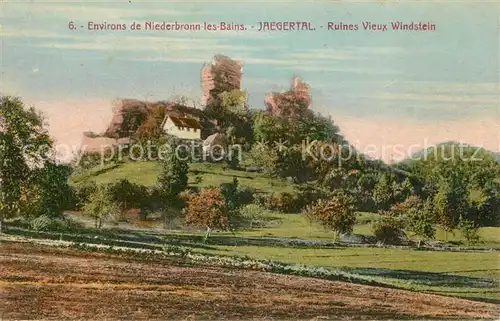 AK / Ansichtskarte Niederbronn les Bains Jaegertal Ruines Vieux Windstein Kat. Niederbronn les Bains