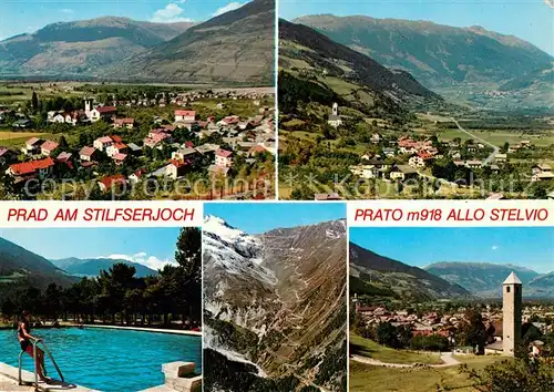 AK / Ansichtskarte Stilfserjoch Prato Freibad Fliegeraufnahme Kat. Italien