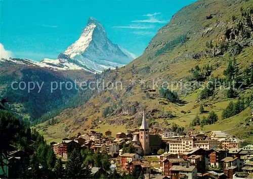 AK / Ansichtskarte Zermatt VS mit Matterhorn  Kat. Zermatt