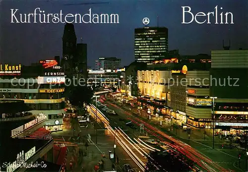 AK / Ansichtskarte Berlin Kurfuerstendamm bei Nacht  Kat. Berlin