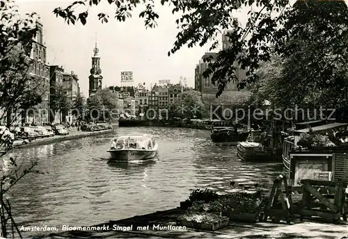 AK / Ansichtskarte Amsterdam Niederlande Bloemenmarkt Singel Munttoren Kat. Amsterdam