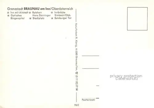 AK / Ansichtskarte Braunau Inn Ratsherr Innbruecke Simbach Salzburger Tor