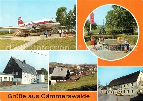 AK / Ansichtskarte Caemmerswalde Schauflugzeug IL 14 Gaststaette  Kat. Neuhausen Erzgebirge