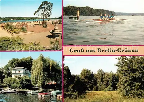 AK / Ansichtskarte Gruenau Berlin Regattastrecke Anlegestelle Weissen Flotte  Kat. Berlin