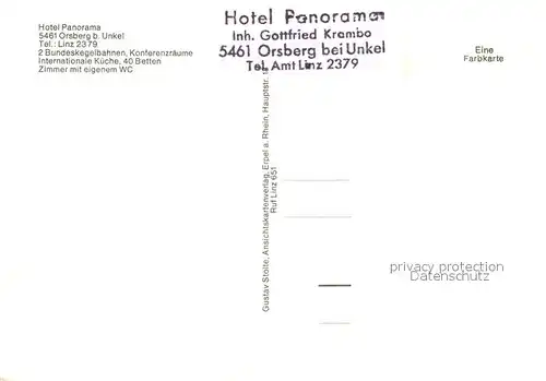 AK / Ansichtskarte Orsberg Westerwald Hotel Panorama Kat. Erpel