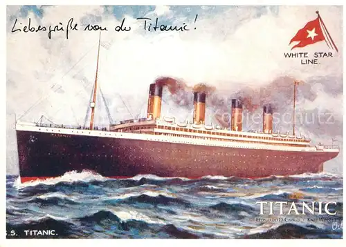 AK / Ansichtskarte Dampfer Oceanliner Titanic Werbung Kino  Kat. Schiffe