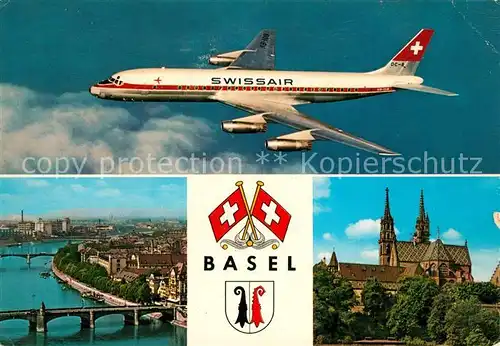 AK / Ansichtskarte Swissair Basel  Kat. Flug