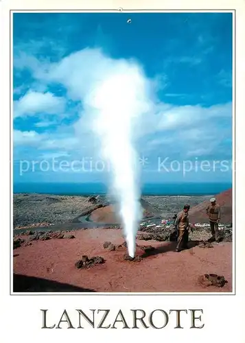 AK / Ansichtskarte Geysire Vulcans Geysers Vulkane Lanzarote Montana de Fuego  Kat. Natur