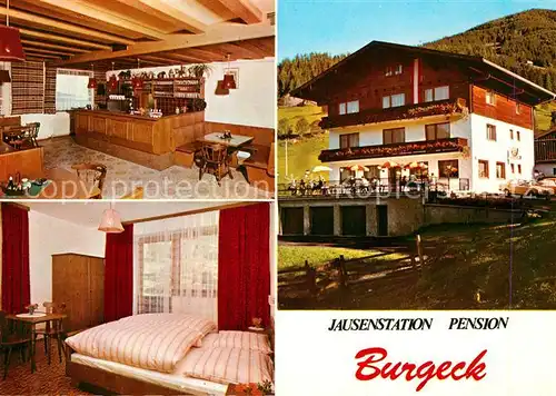 AK / Ansichtskarte Niedernsill Jausenstation Pension Burgeck Gastsstube Zimmer Kat. Niedernsill