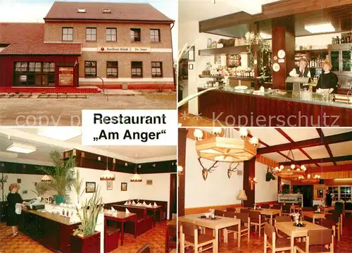 AK / Ansichtskarte Stolzenhagen Wandlitz Restaurant Am Anger Theke Gastraeume Kat. Wandlitz