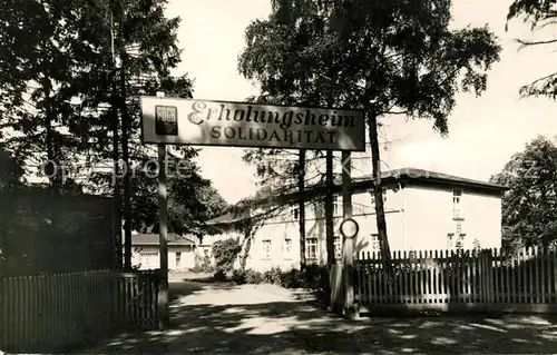 AK / Ansichtskarte Zechlinerhuette FerienheimSolidaritaet Kat. Rheinsberg