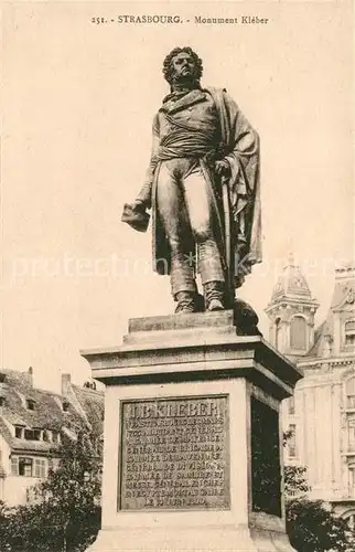 AK / Ansichtskarte Strasbourg Alsace Monument Kleber Kat. Strasbourg