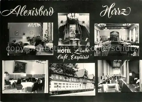 AK / Ansichtskarte Alexisbad Harz Hotel Linde Cafe Exquisit Kat. Harzgerode