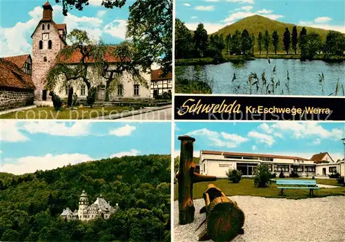 AK / Ansichtskarte Schwebda Werra Kloster Schloss Teich Sorgenhaus Werra Kat. Meinhard