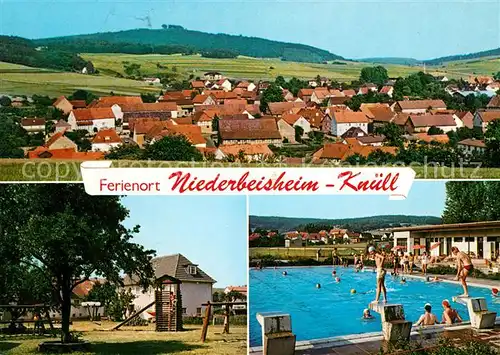 AK / Ansichtskarte Niederbeisheim Panorama Hotel Zum Muehlrain Schwimmbad Kat. Knuellwald