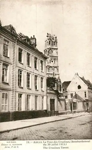 AK / Ansichtskarte Arras sur Rhone La Tour des Ursulines Bombardement du 30 juillet 1915 Kat. Arras sur Rhone