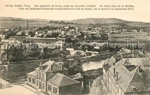 AK / Ansichtskarte Sedan Ardennes Vue generale de Torcy prise du Quartier d Asfeld Kat. Sedan