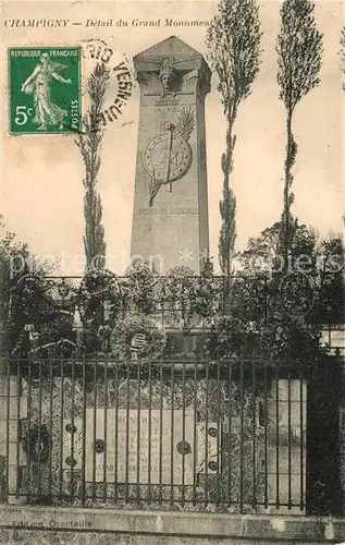 AK / Ansichtskarte Champigny Marne Detail du Grand Monument Kat. Champigny