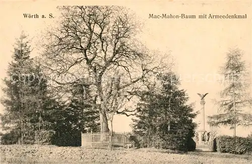AK / Ansichtskarte Woerth Elsass Mac Mahon Baum mit Armeedenkmal Kat. Woerth