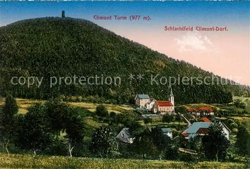 AK / Ansichtskarte Climont Turm Schlachtfeld Climont Dorf Kat. Urbeis