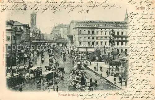 AK / Ansichtskarte Berlin Alexanderplatz Pferdkutschen  Kat. Berlin