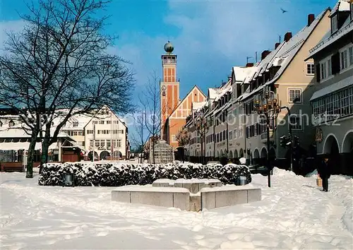 AK / Ansichtskarte Freudenstadt Marktplatz Rathaus Winteraufnahme Kat. Freudenstadt