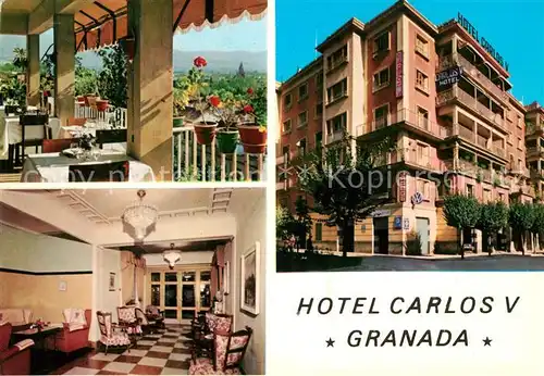 AK / Ansichtskarte Granada Andalucia Hotel Carlos V Stadtplan Kat. Granada