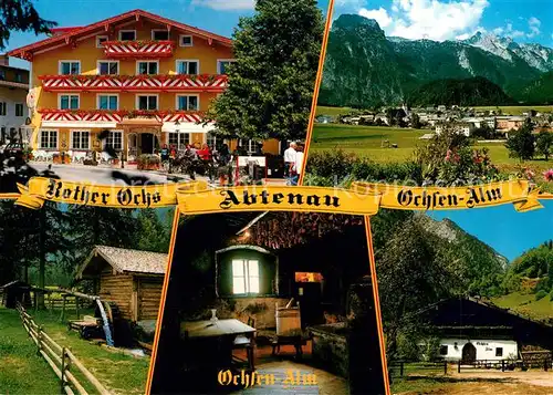 AK / Ansichtskarte Abtenau Hotel Rother Ochs Ausflugsziel Ochsenalm Alpen Kat. Abtenau