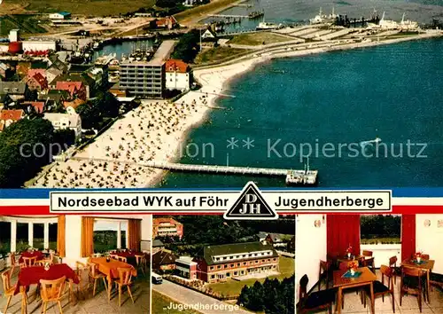 AK / Ansichtskarte Wyk Foehr Jugendherberge Fliegeraufnahme Kat. Wyk auf Foehr