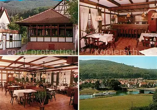 AK / Ansichtskarte Gieselwerder Cafe Scholle Panorama Kat. Oberweser