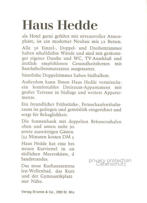 Ak Ansichtskarte Buesum Nordseebad Haus Hedde Kat Buesum Nr