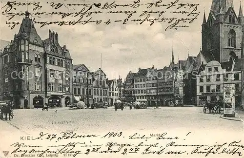 AK / Ansichtskarte Kiel Marktplatz Kat. Kiel