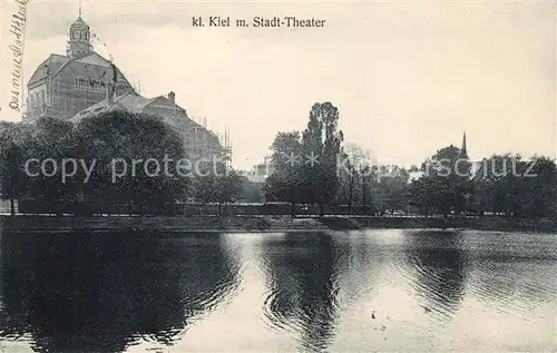 AK / Ansichtskarte Kiel Am kleinen Kiel mit Stadttheater Kat. Kiel