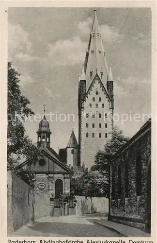 AK / Ansichtskarte Paderborn Abdinghofkirche Alevinskapelle Domturm Kat. Paderborn