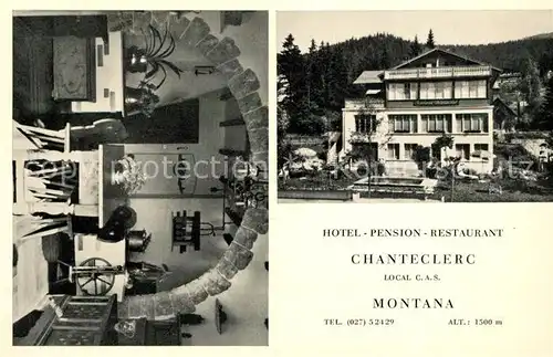 AK / Ansichtskarte Montana VS Hotel Pension Restaurant Chanteclerc Kat. Montana