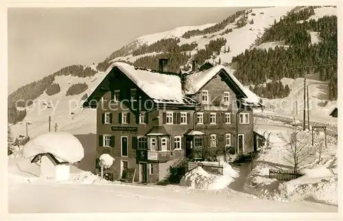 AK / Ansichtskarte Mittelberg Binntal Cafe Pension Anna Albrecht Fontein Kat. Mittelberg