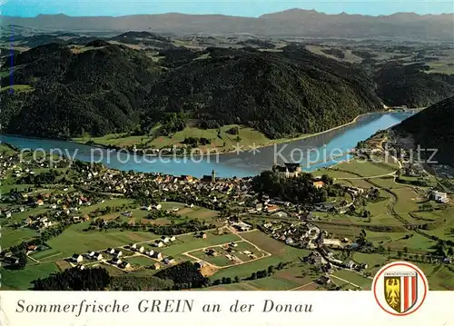 AK / Ansichtskarte Grein Donau Oberoesterreich Schloss Greinburg Fliegeraufnahme  Kat. Grein