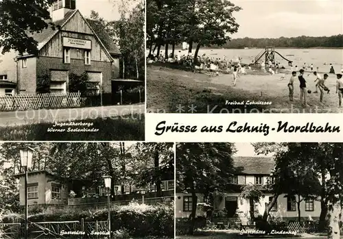 AK / Ansichtskarte Lehnitz Jugendherberge Werner Seelenbinder Gaststaette Lindenhof Kat. Oranienburg