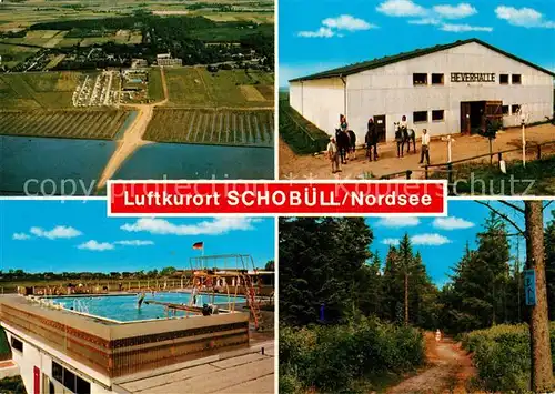 AK / Ansichtskarte Schobuell Husum Schwimmbad Fliegeraufnahme Heverhalle Kat. Schobuell