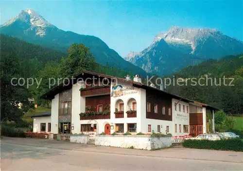 AK / Ansichtskarte Schoenau Koenigssee Hotel Baerenstueberl Kat. Schoenau a.Koenigssee