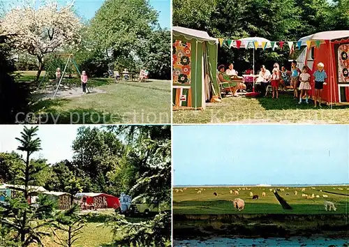AK / Ansichtskarte Neufeld Dithmarschen Campingplatz Elbmuendung Gasthaus Boerse Kat. Neufeld