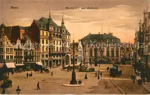 AK / Ansichtskarte Bonn Rhein Marktplatz mit Rathaus Kat. Bonn